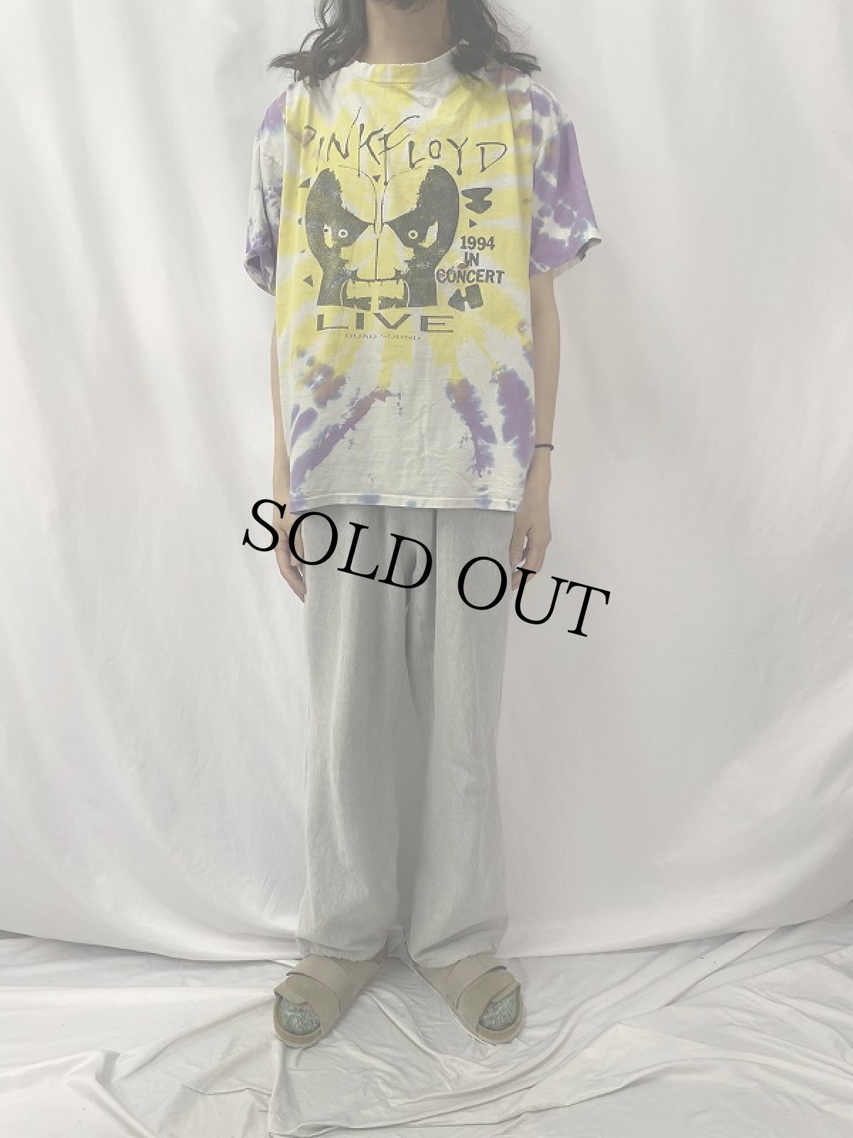 画像2: 90's PINK FLOYD USA製 "1994 IN CONCERT" タイダイ ロックバンドTシャツ XL (2)