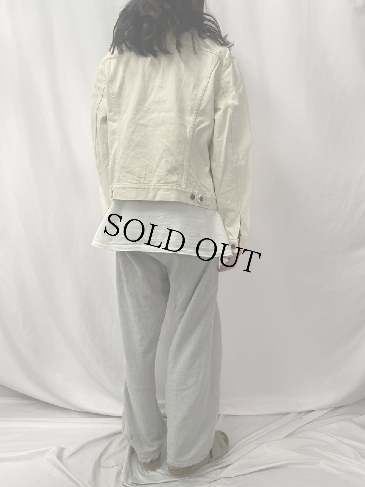 画像4: 80's Levi's 70506-0241 USA製 ホワイトデニムジャケット SIZE44R (4)