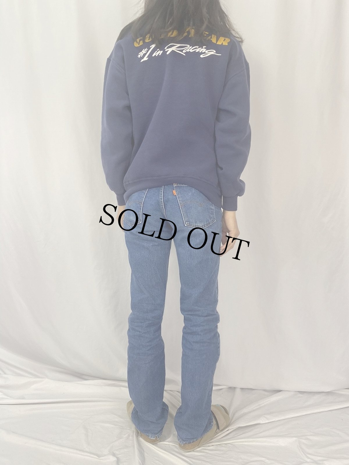 画像4: 90's GOOD YEAR USA製 ウイングフットプリントスウェット L (4)