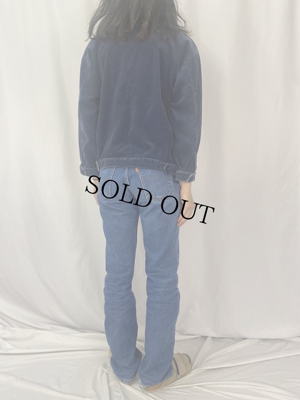 画像4: 90's POLO Ralph Lauren USA製 コーデュロイスイングトップ NAVY M (4)