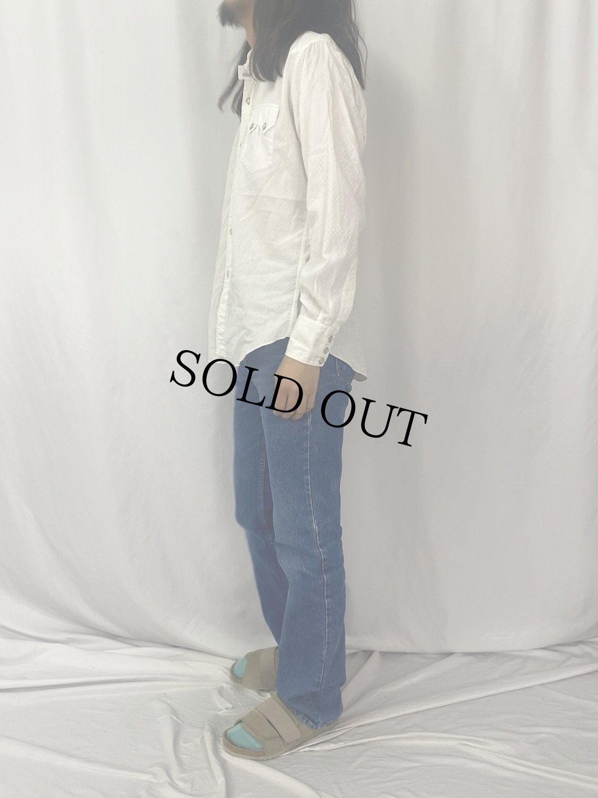 画像3: 50's HBARC 織り柄 ウエスタンシャツ SIZE16 (3)