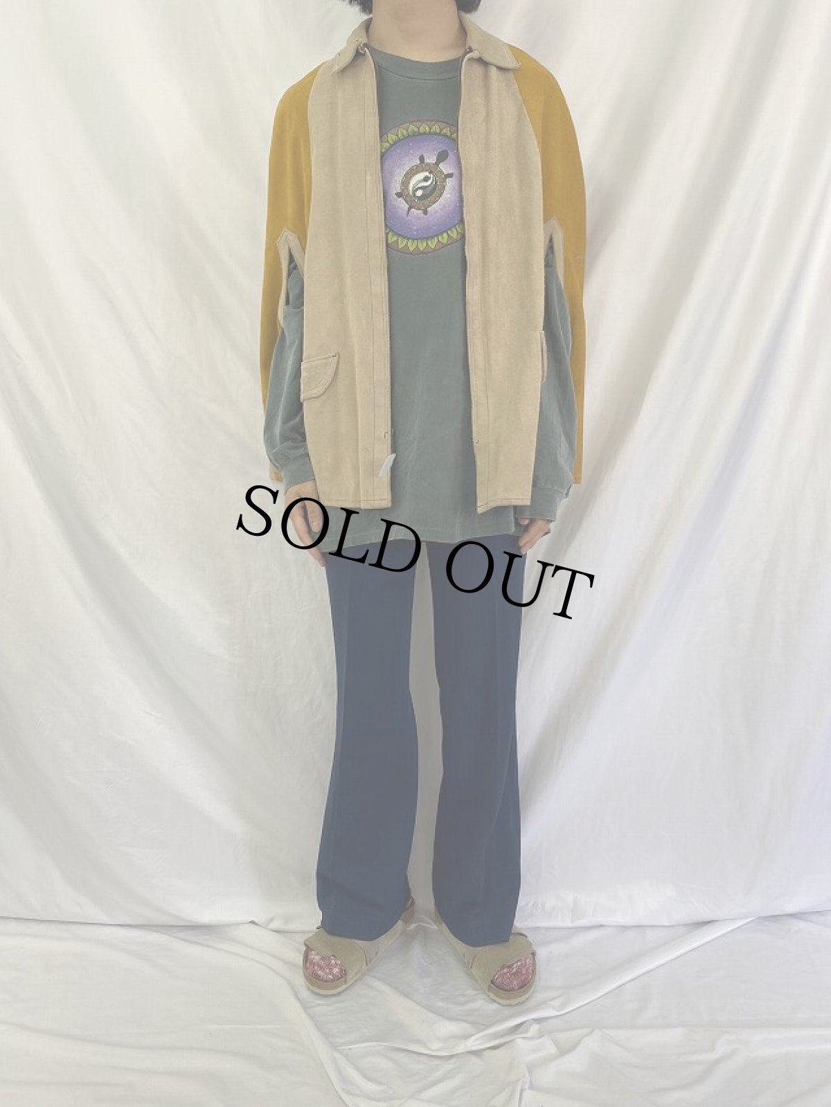 画像2: 70's 2トーン スウェードポンチョ (2)