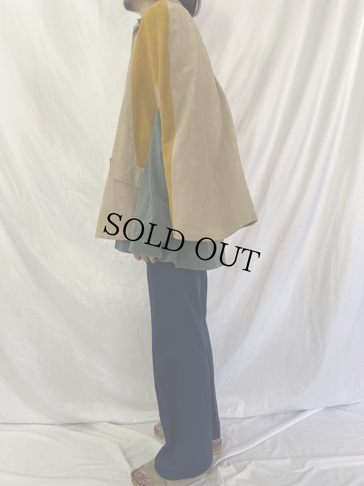 画像3: 70's 2トーン スウェードポンチョ (3)