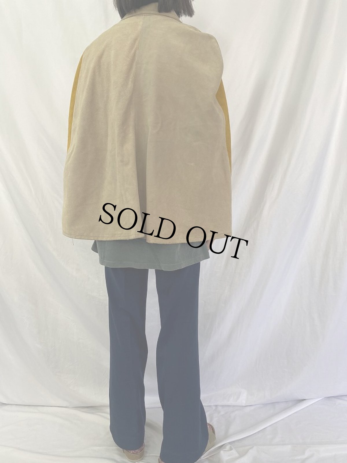 画像4: 70's 2トーン スウェードポンチョ (4)