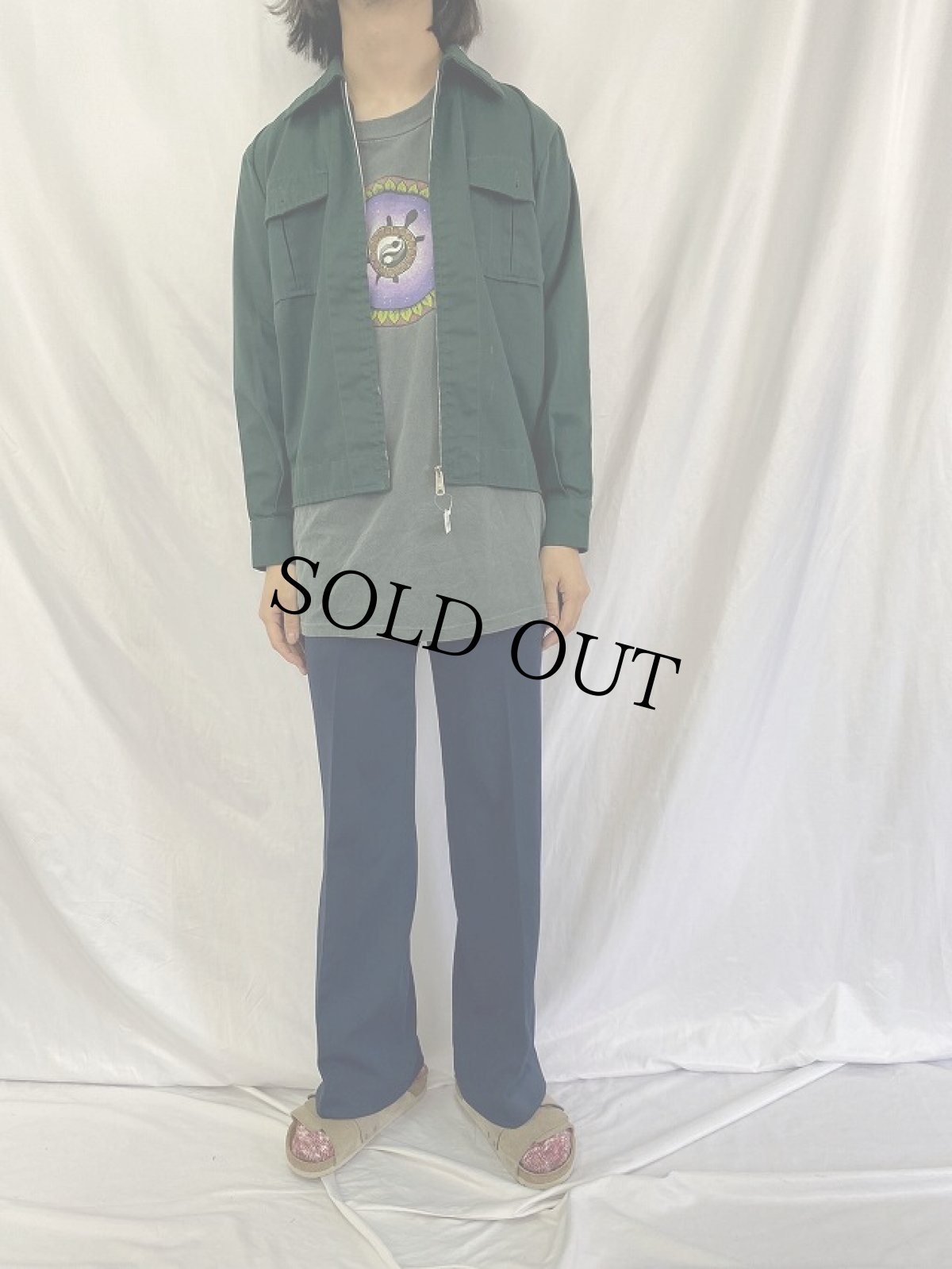 画像2: 80's ジップワークジャケット (2)