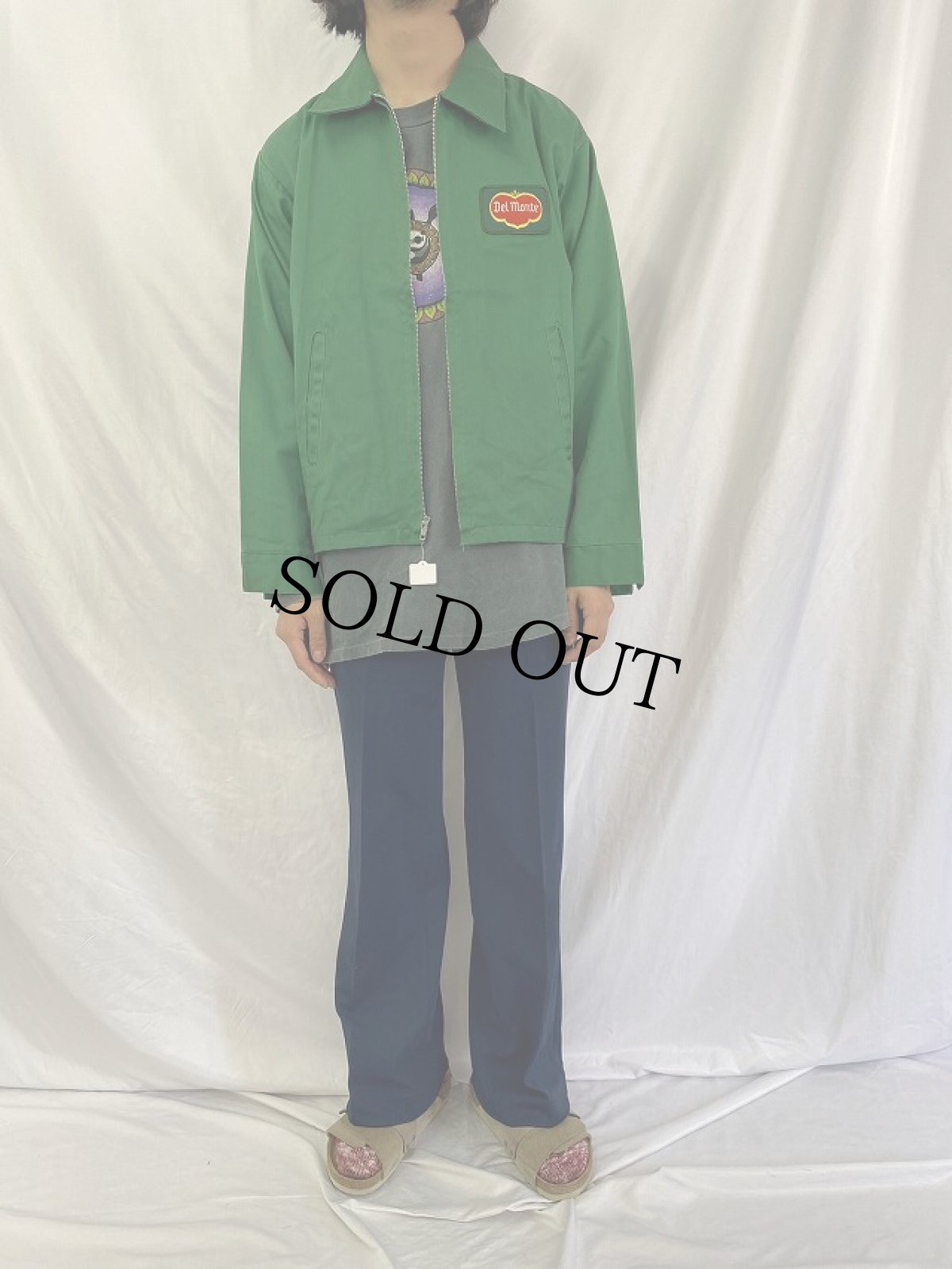 画像2: 70〜80's Del Monte 食品メーカーワッペン付き ワークジャケット (2)