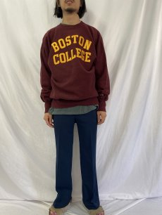 画像2: 90's Champion REVERSE WEAVE USA製 "BOSTON COLLEGE" ナイロンパッチ付き スウェット XL (2)