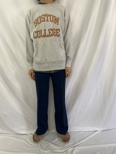 画像2: 80's Champion REVERSE WEAVE トリコタグ USA製 "BOSTON COLLEGE" プリントスウェット L (2)