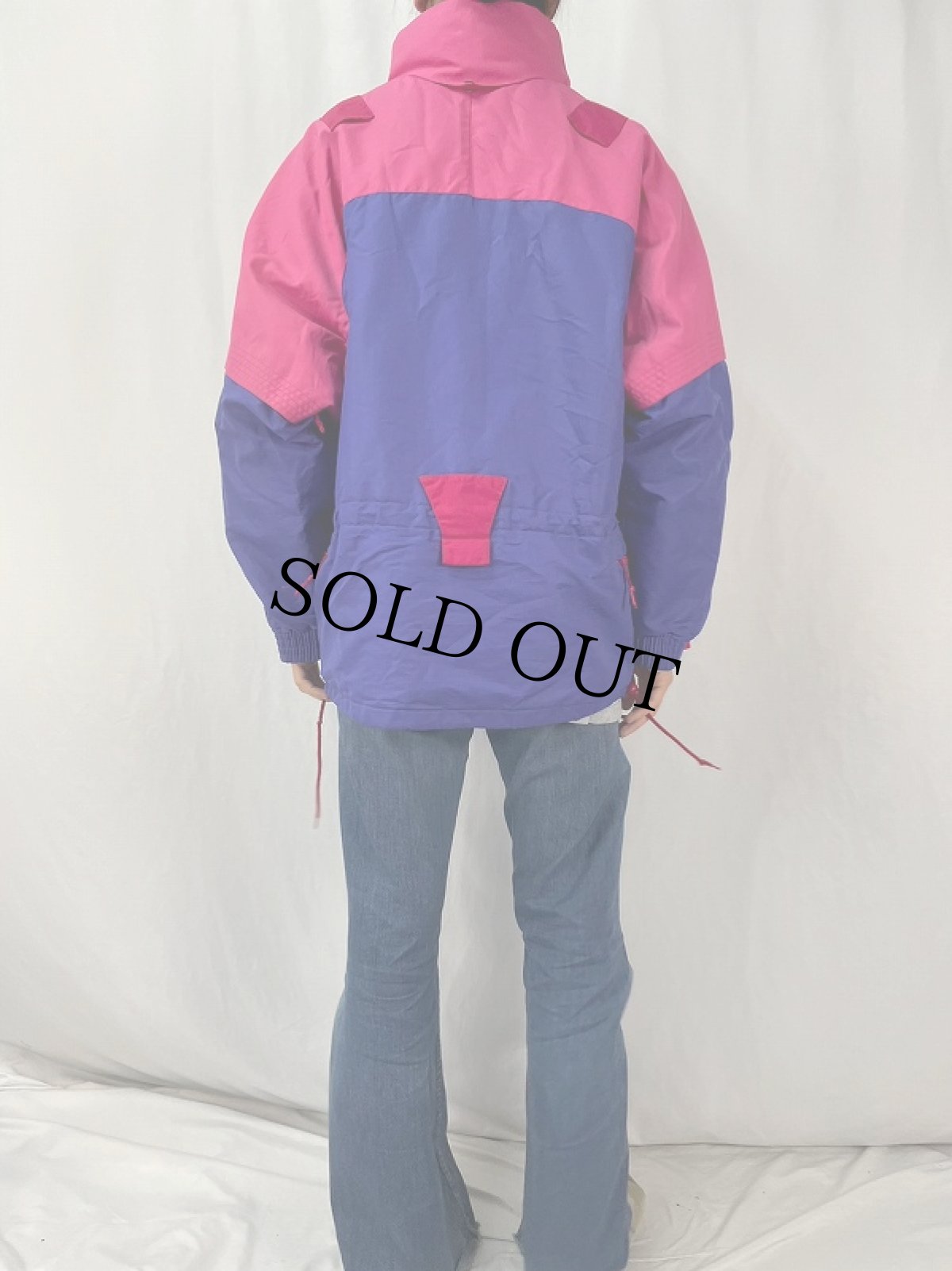 画像4: 2トーンカラー 裏地フリース ナイロンジャケット M (4)