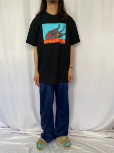 画像2: 90's Stephen Huneck "Because They Can" アートプリントTシャツ BLACK XL (2)