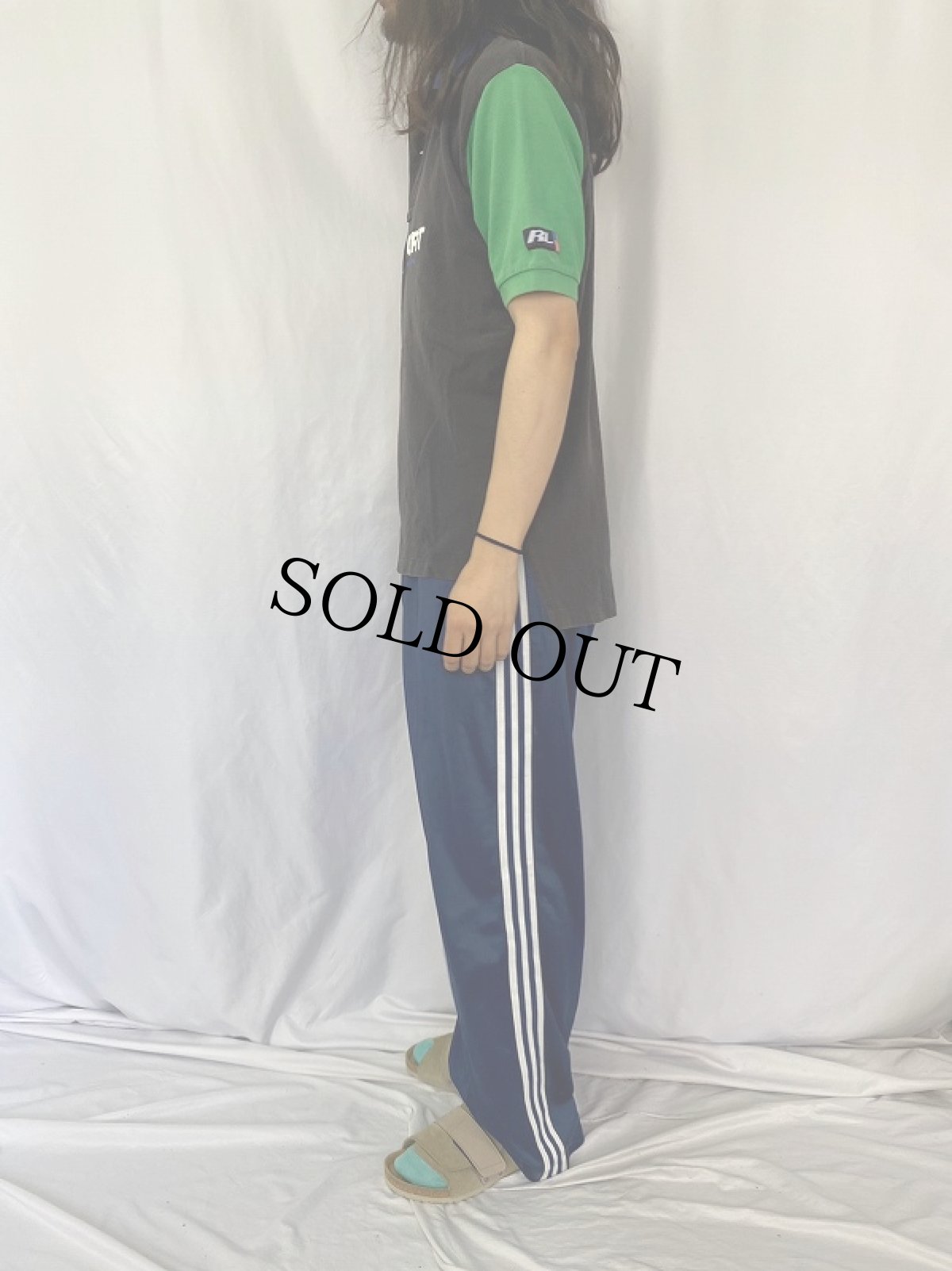 画像6: 90's POLO SPORT Ralph Lauren パネル切り替え ロゴプリント ポロシャツ M (6)