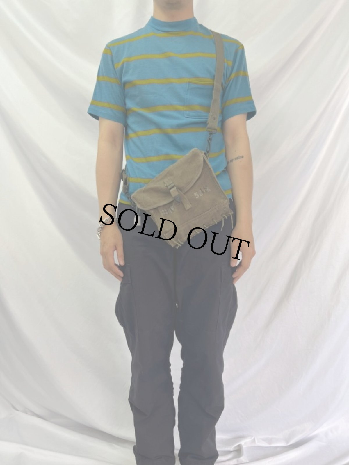 画像2: 50's French Army ノースコンバットバッグ (2)