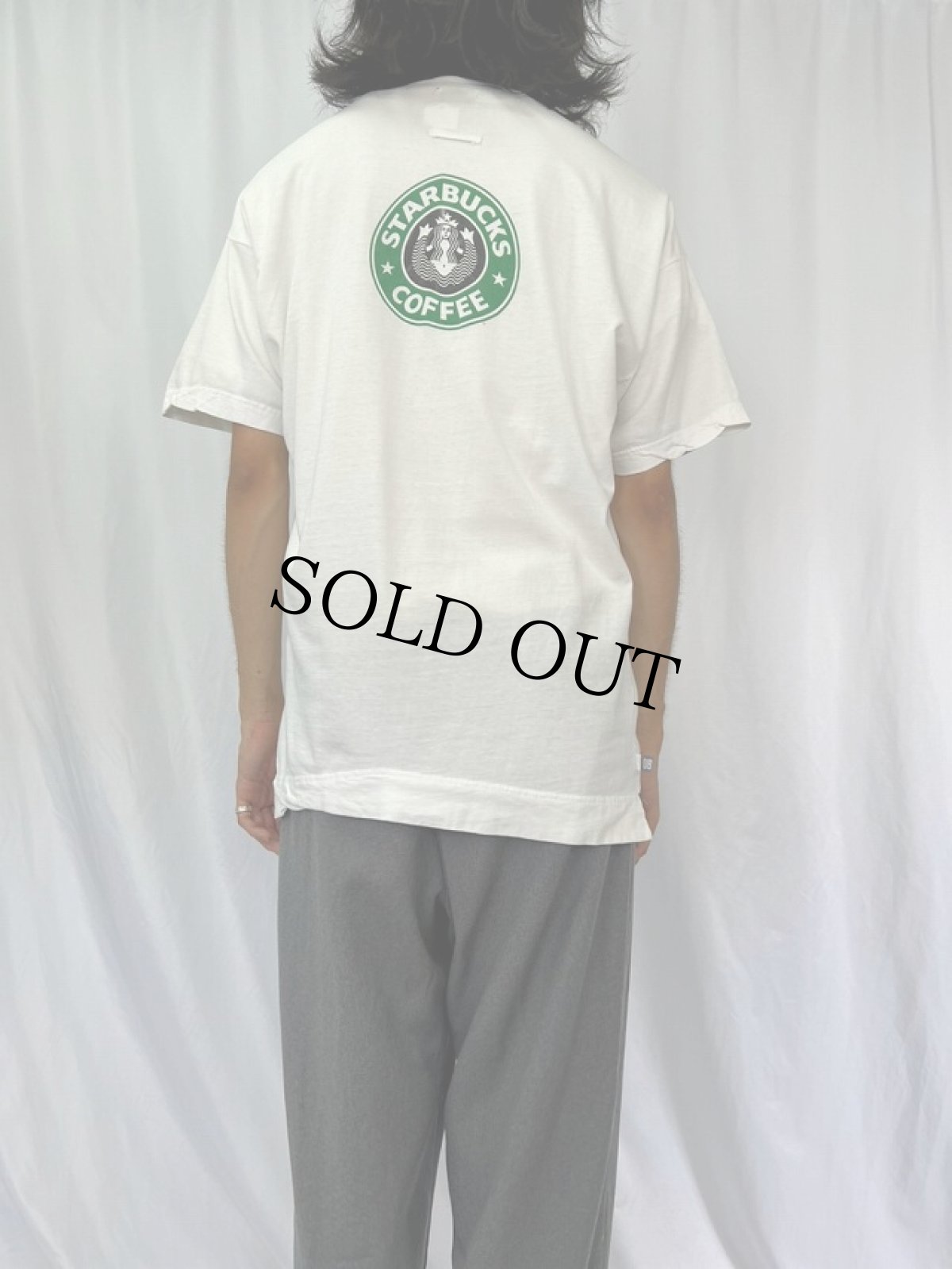 画像4: 90's STARBUCKS COFFE "JAVA" カフェプリントTシャツ (4)