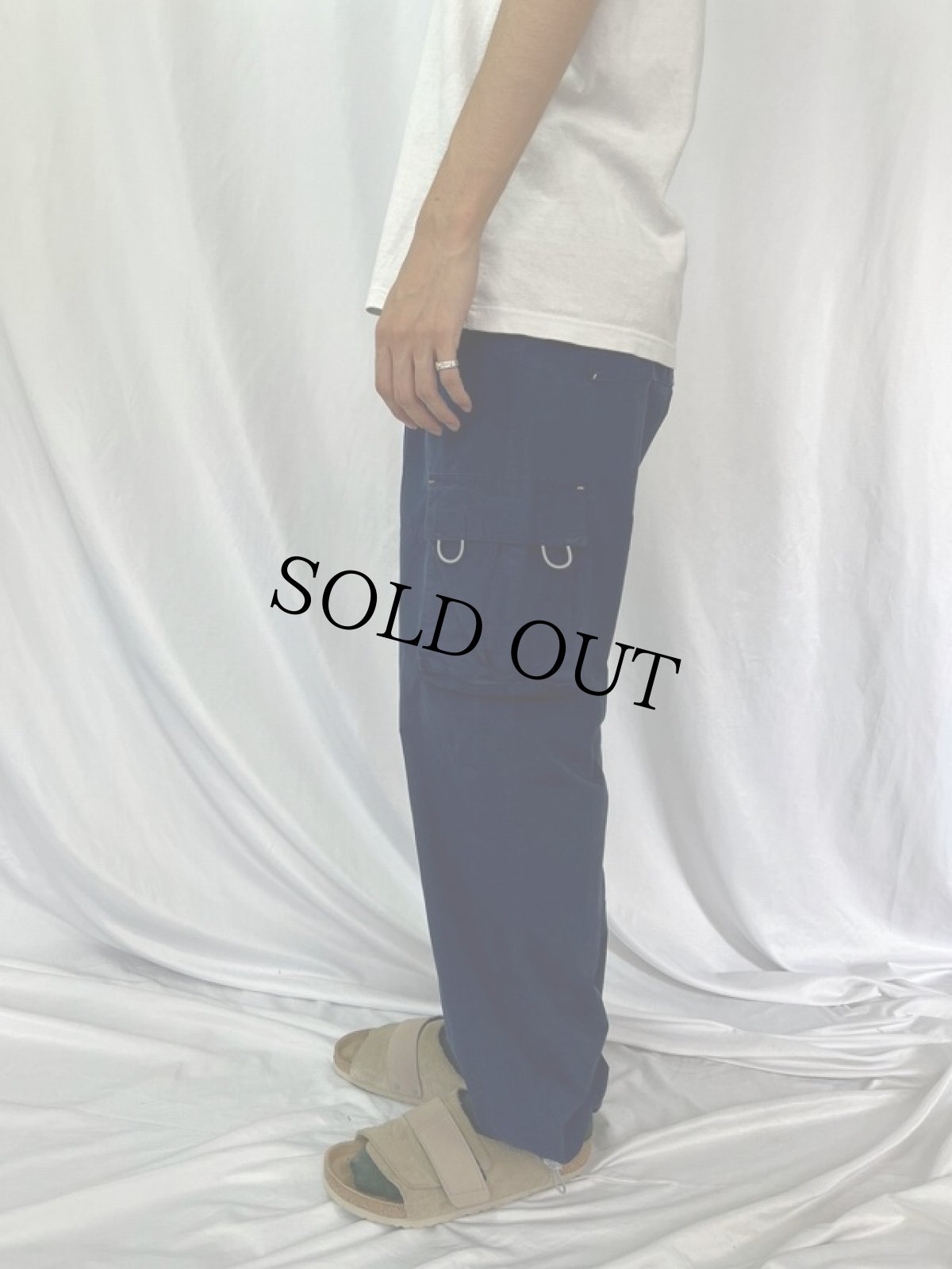 画像3: コットンナイロン カーゴパンツ W30 (3)