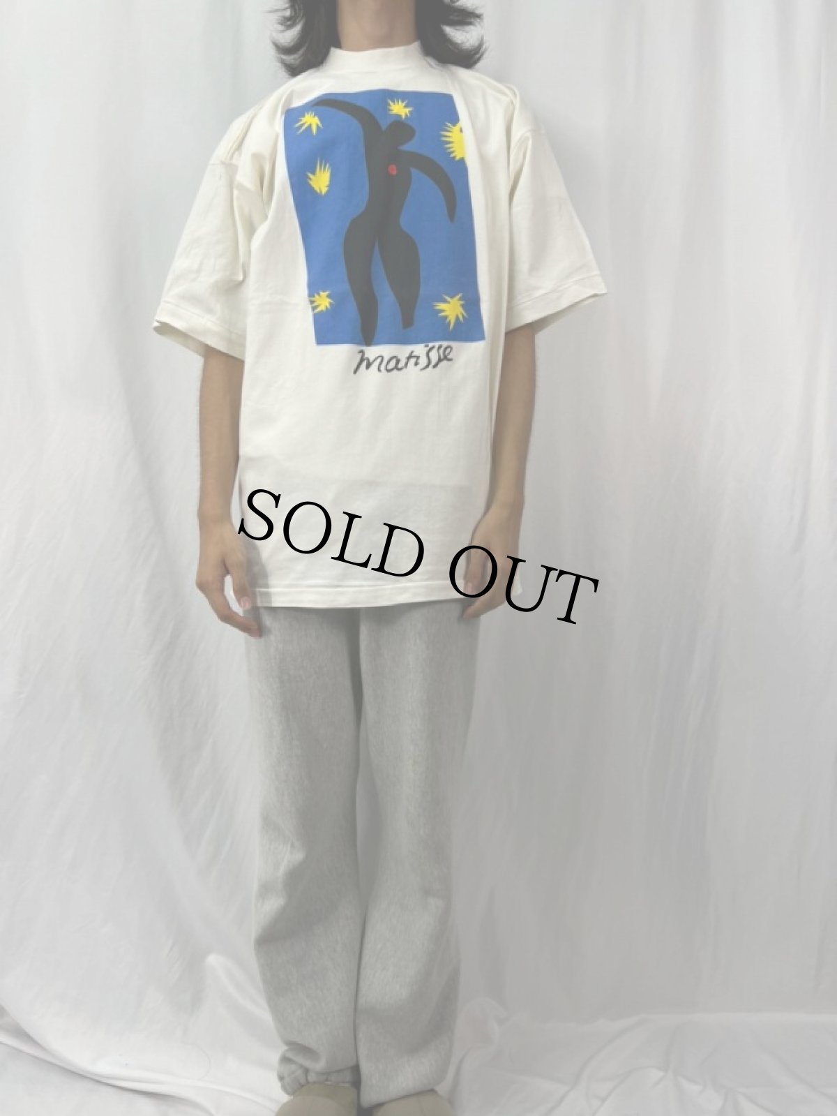 画像2: 90's Henri Matisse "JAZZ" アートプリントTシャツ XL DEADSTOCK (2)