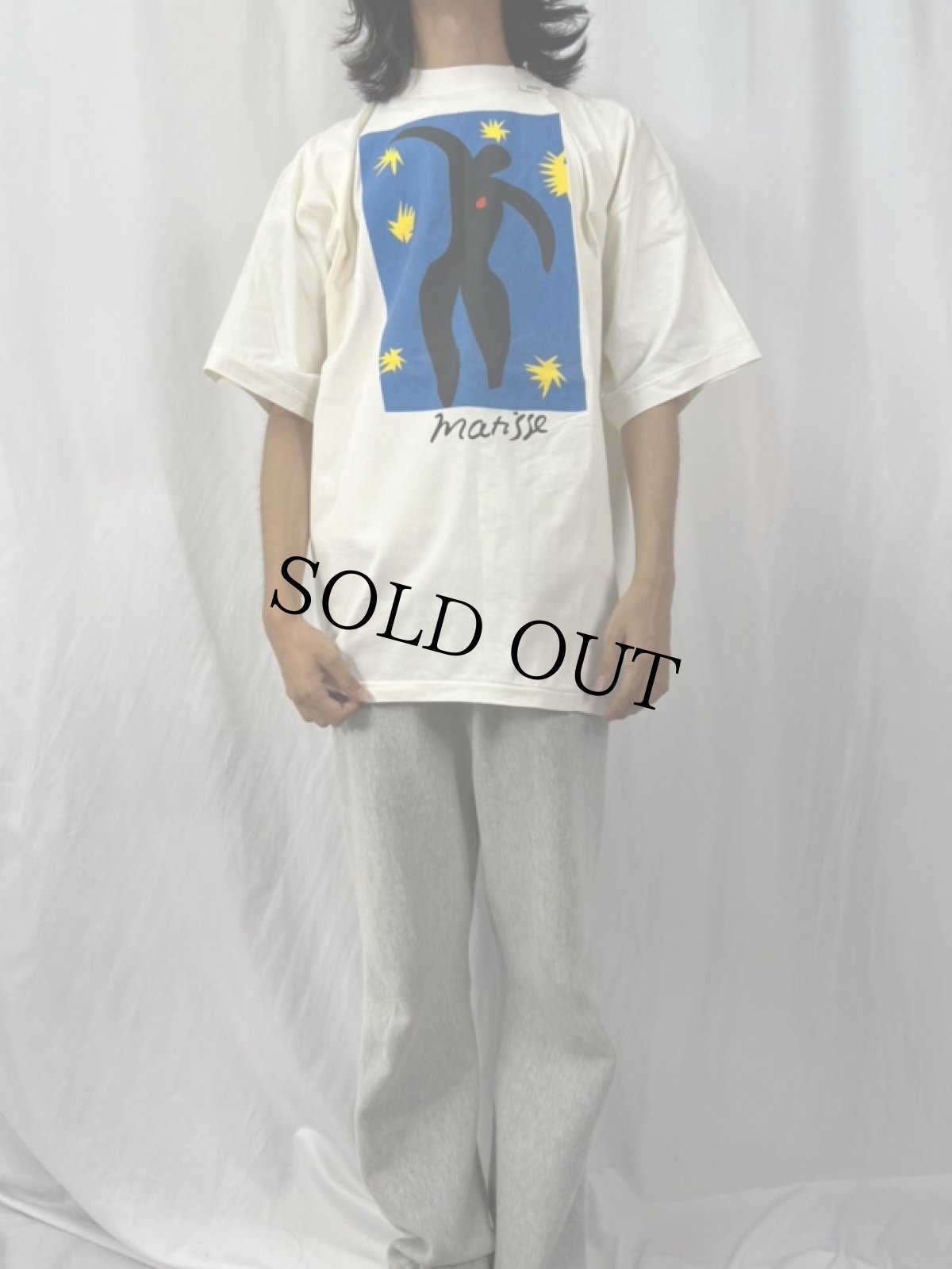 画像2: 90's Henri Matisse "JAZZ" アートプリントTシャツ XL DEADSTOCK (2)