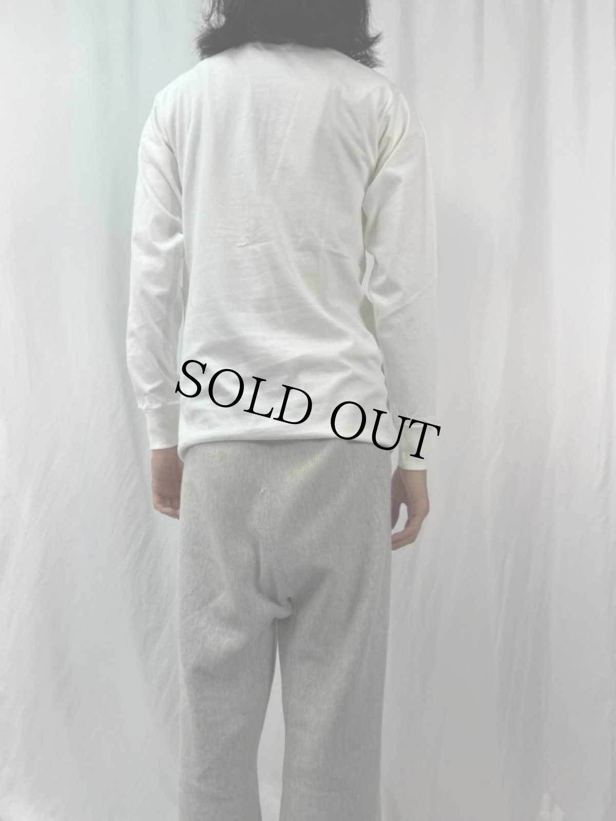 画像4: 80's 歌川広重 USA製 "名所江戸百景 大はしあたけの夕立" 浮世絵プリントモックネックロンT M DEADSTOCK (4)