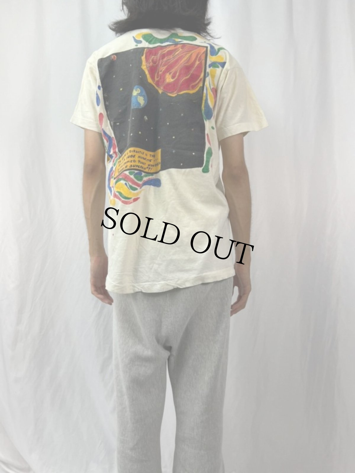 画像4: 80's USA製 "DARK STAR" ハンドペイント アートプリントTシャツ XL (4)