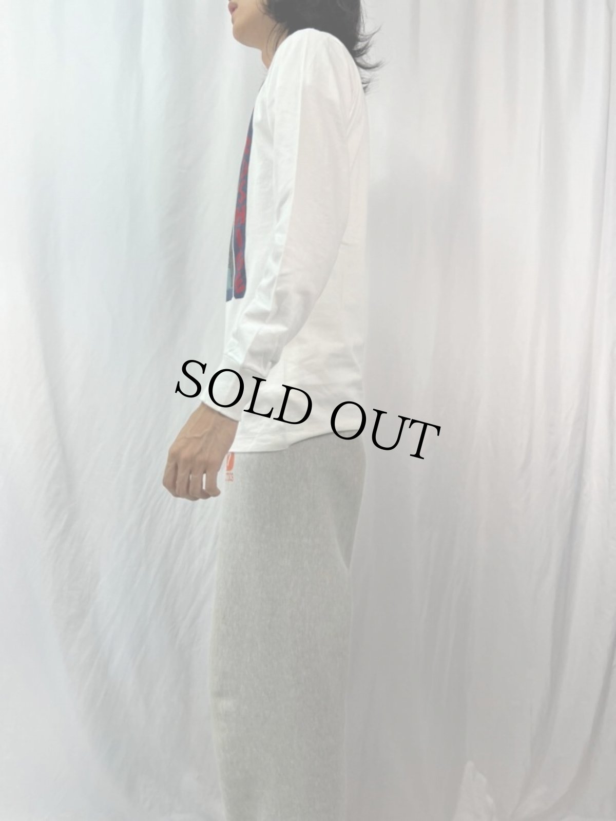 画像3: 80's 歌川広重 USA製 "名所江戸百景 大はしあたけの夕立" 浮世絵プリントモックネックロンT M DEADSTOCK (3)