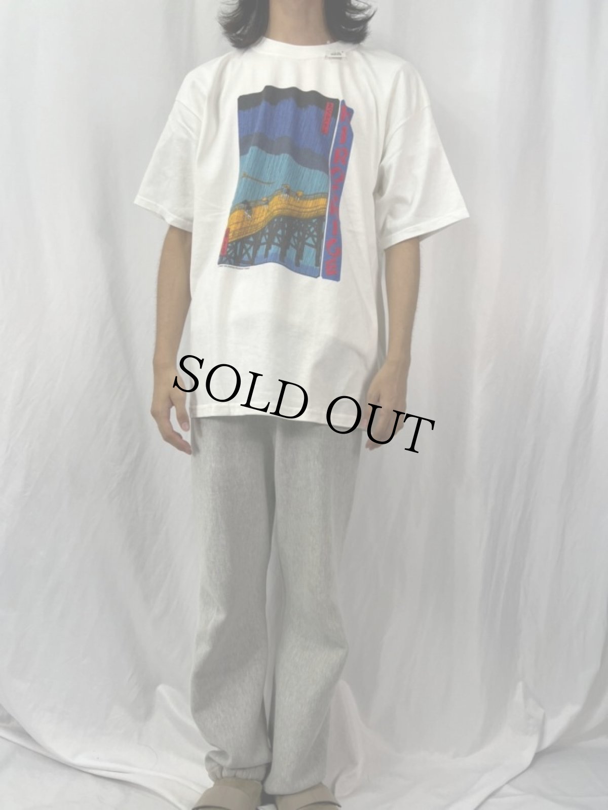 画像2: 歌川広重 "名所江戸百景 大はしあたけの夕立" 浮世絵プリントTシャツ XL (2)