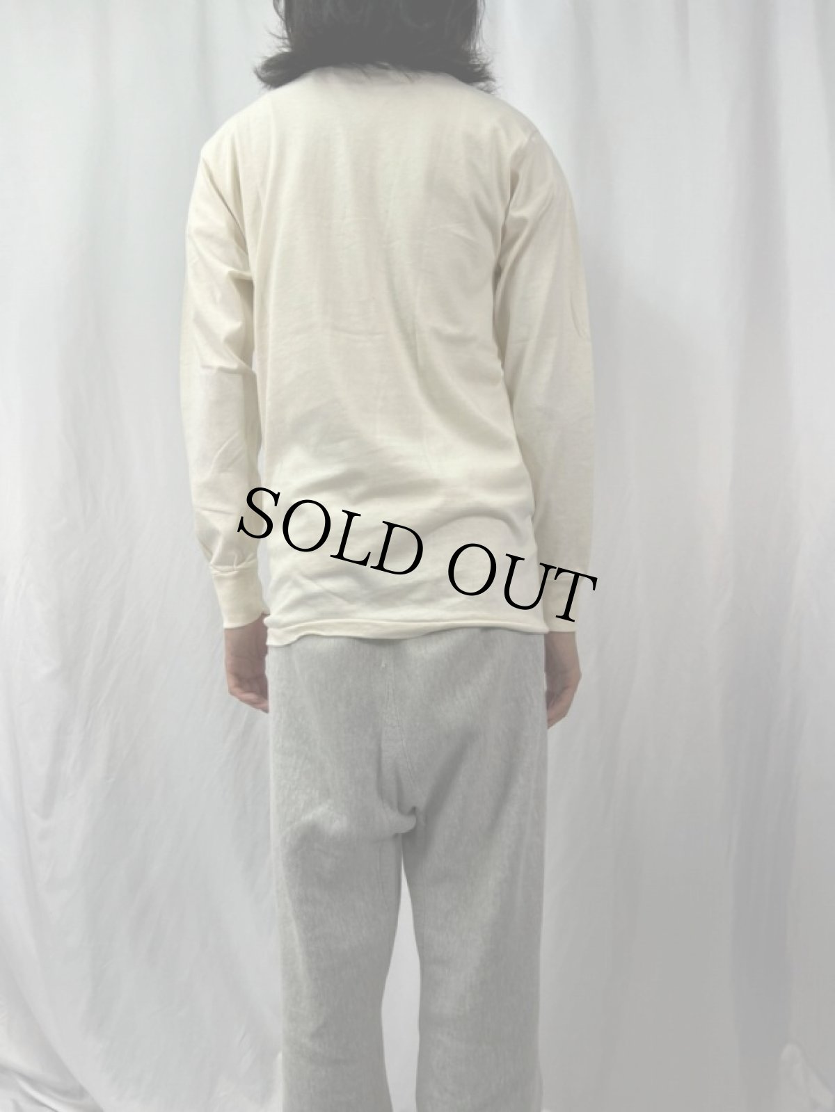 画像4: 80's 歌川豊国 "歌舞伎役者" 浮世絵プリントモックネックロンT M DEADSTOCK (4)