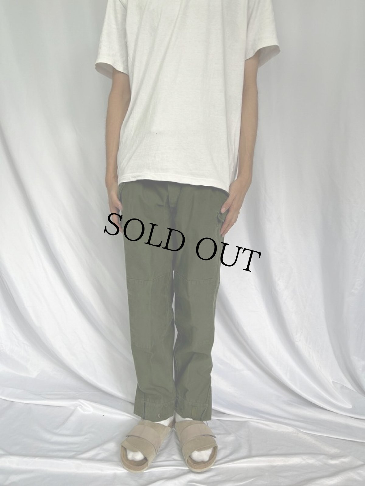 画像2: 60's スウェーデン軍 M-59 前期型 コンバットパンツ W37 (2)