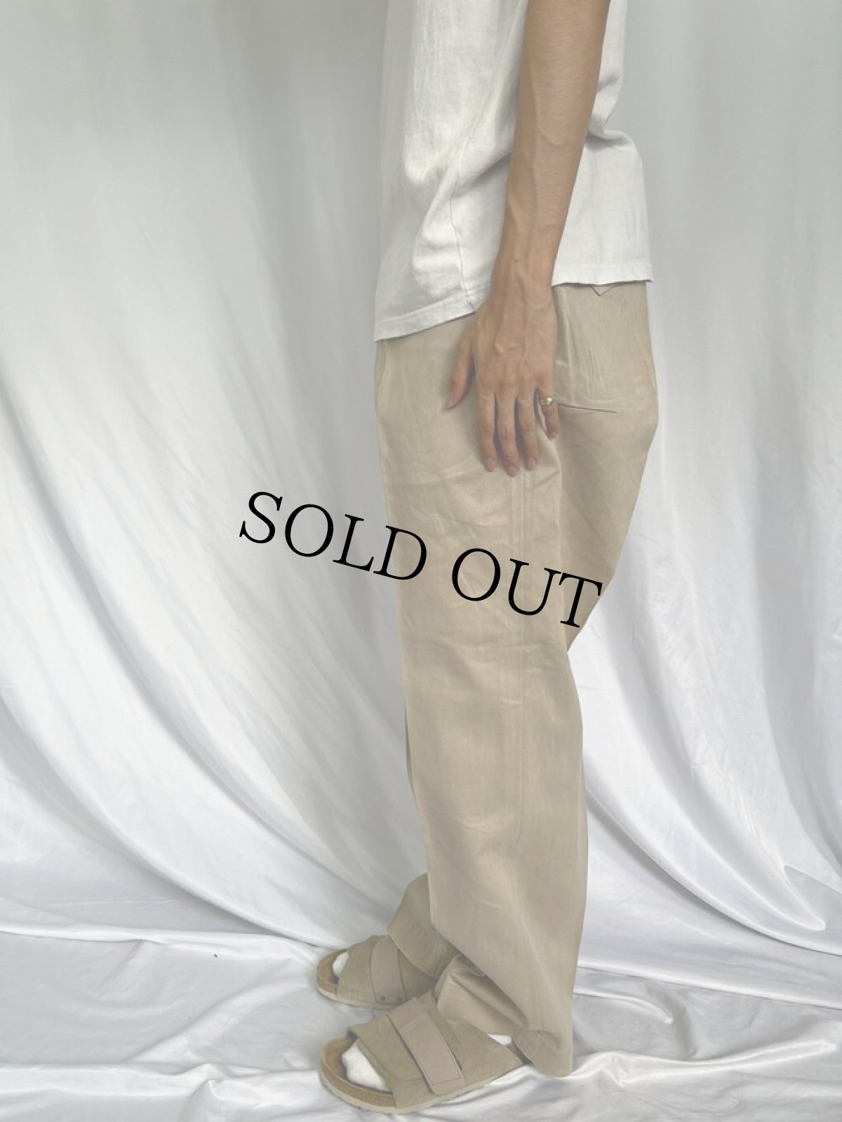 画像3: 40's U.S.ARMY "Regulation ARMY Officer's Trousers" 糊付け＆プレス チノトラウザーズ チノトラウザーズ W33 (3)