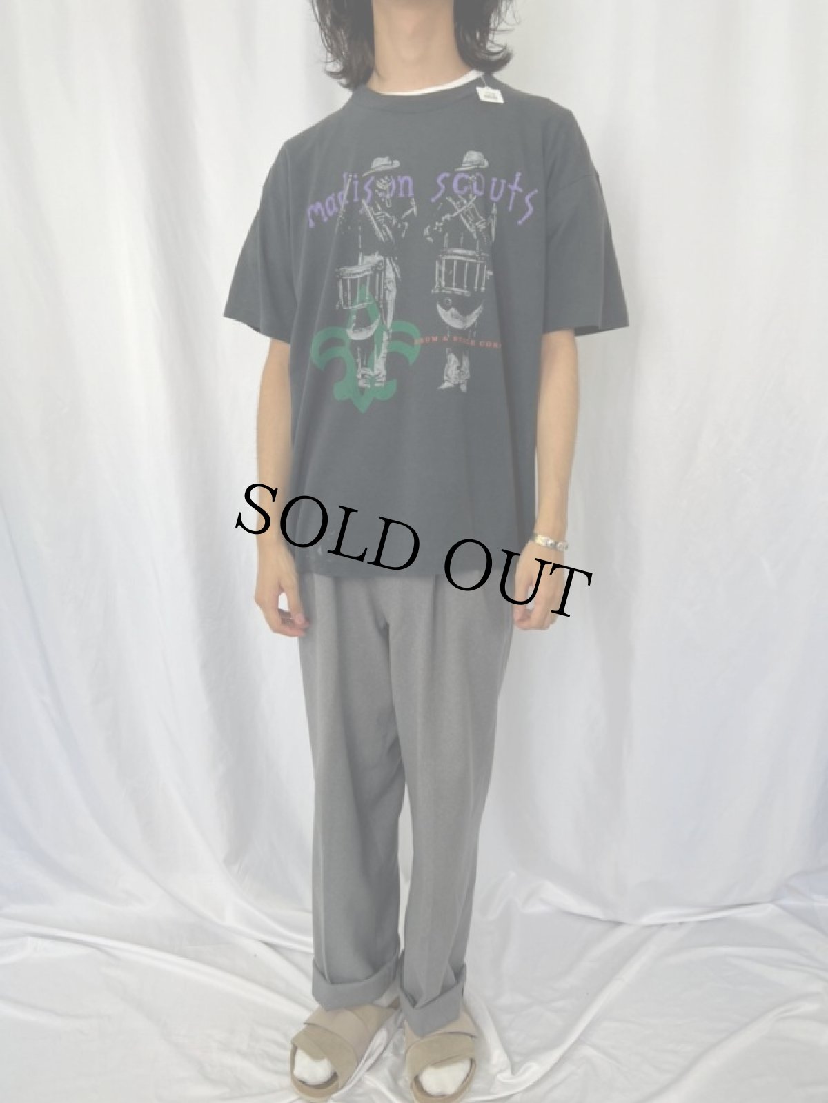 画像2: 90's madison scouts "The Road to Walt Disney World!" 鼓笛隊 プリントTシャツ (2)