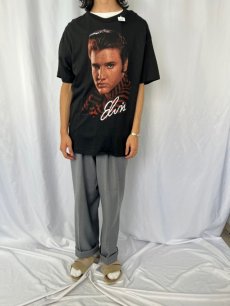 画像2: 80's Elvis Presley USA製 ロックシンガープリントTシャツ XL (2)