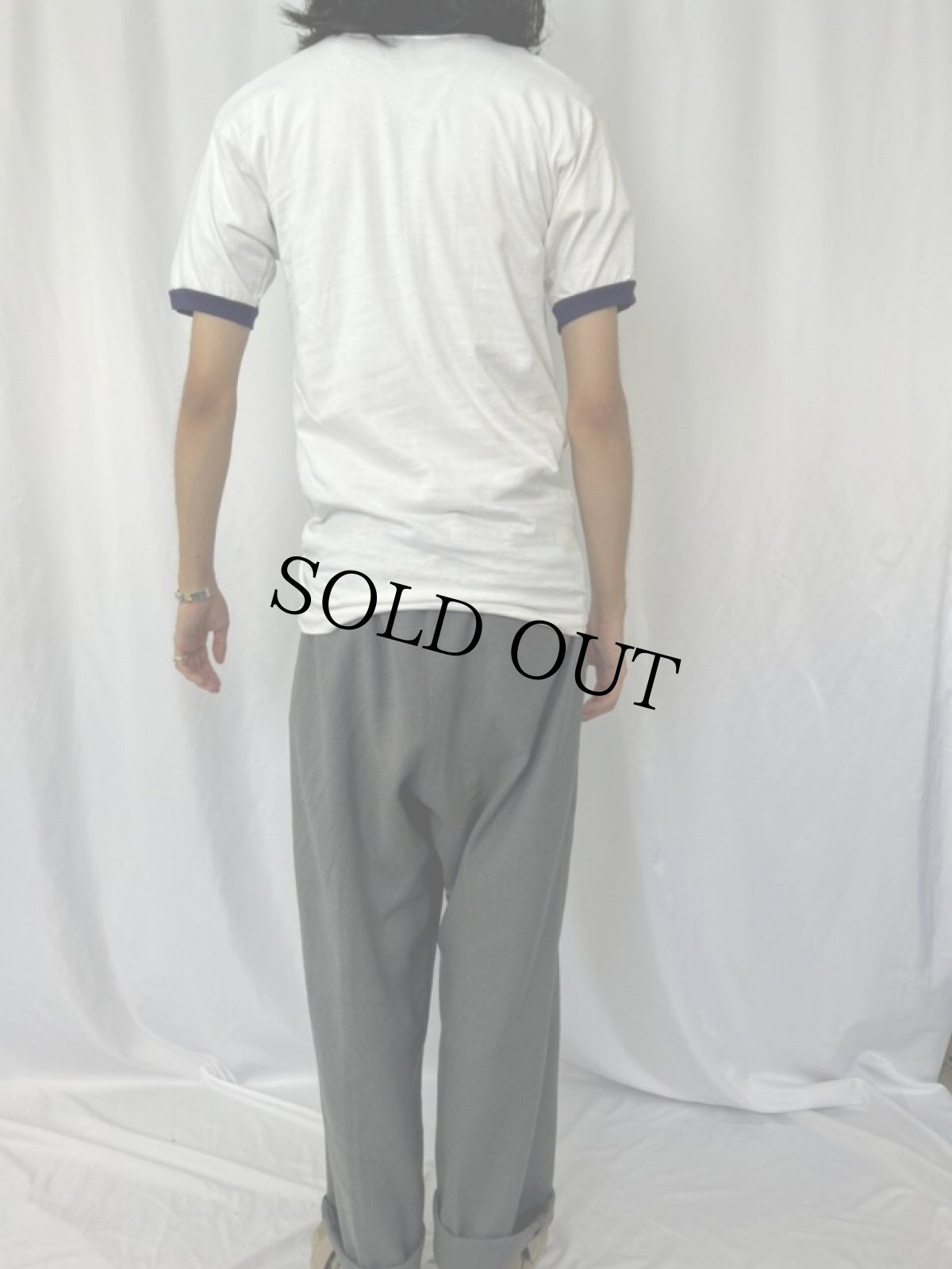 画像5: 70〜80's Champion USA製 バータグ "U.S.NAVAL ACADEMY" プリントTシャツ M (5)