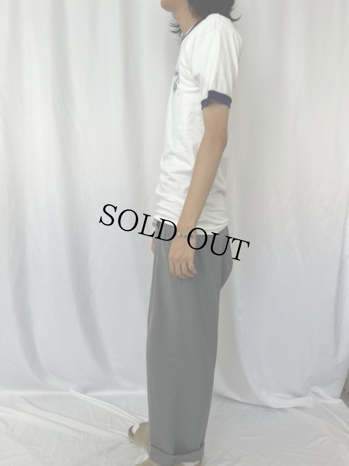 画像4: 70〜80's Champion USA製 バータグ "U.S.NAVAL ACADEMY" プリントTシャツ M (4)