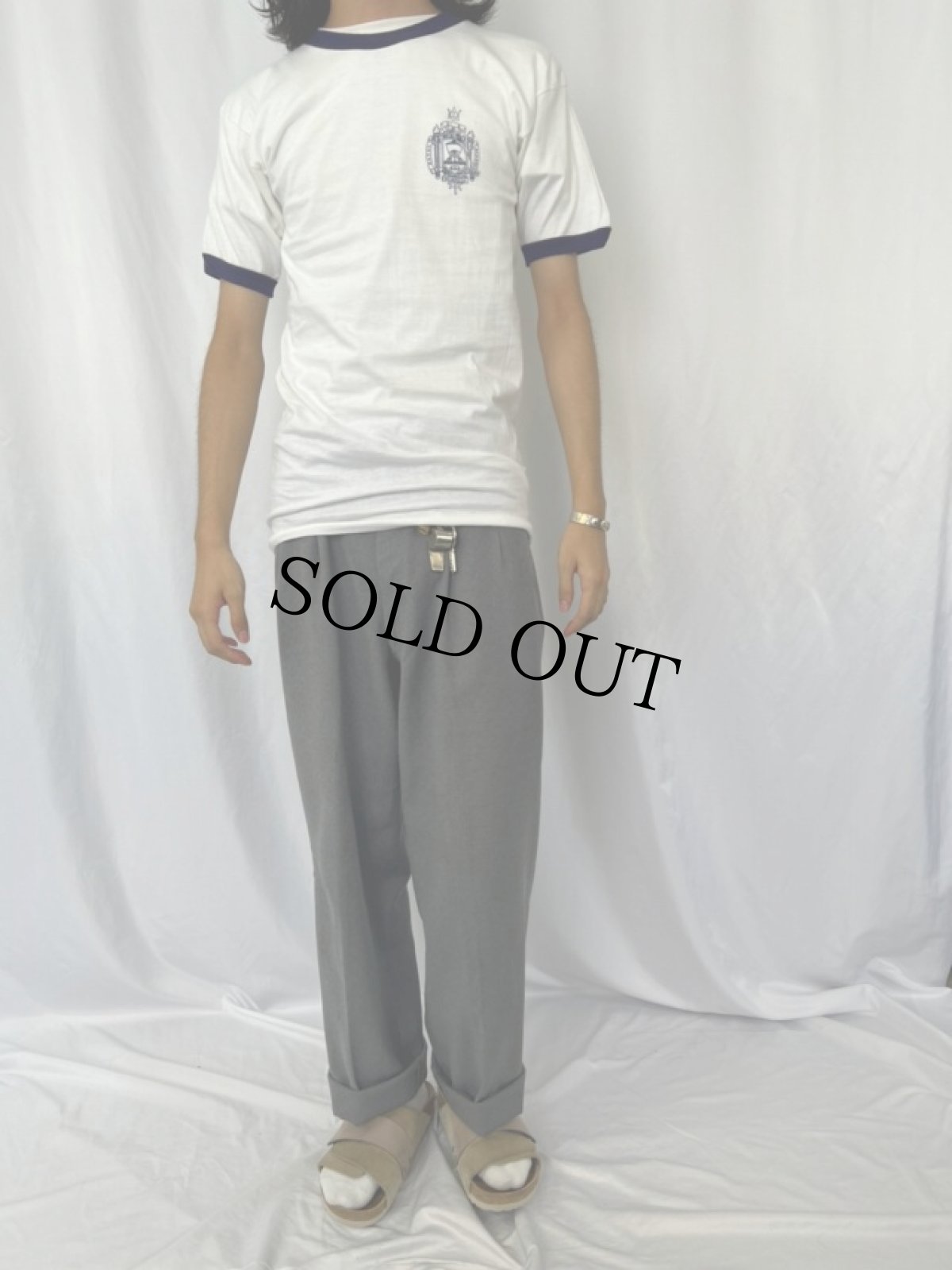 画像3: 70〜80's Champion USA製 バータグ "U.S.NAVAL ACADEMY" プリントTシャツ M (3)