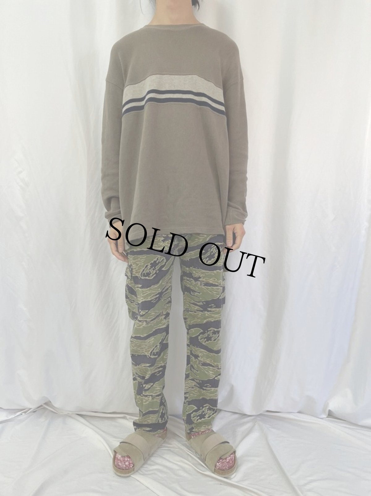 画像2: 60's U.S.MILITARY ベトナム戦 タイガーカモパンツ W35 (2)