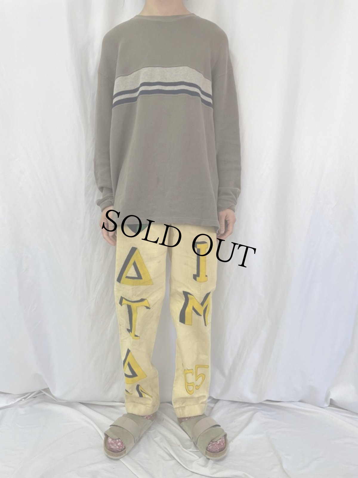 画像3: 60's ハンドペイント メモリアルコーデユロイパンツ W31 (3)