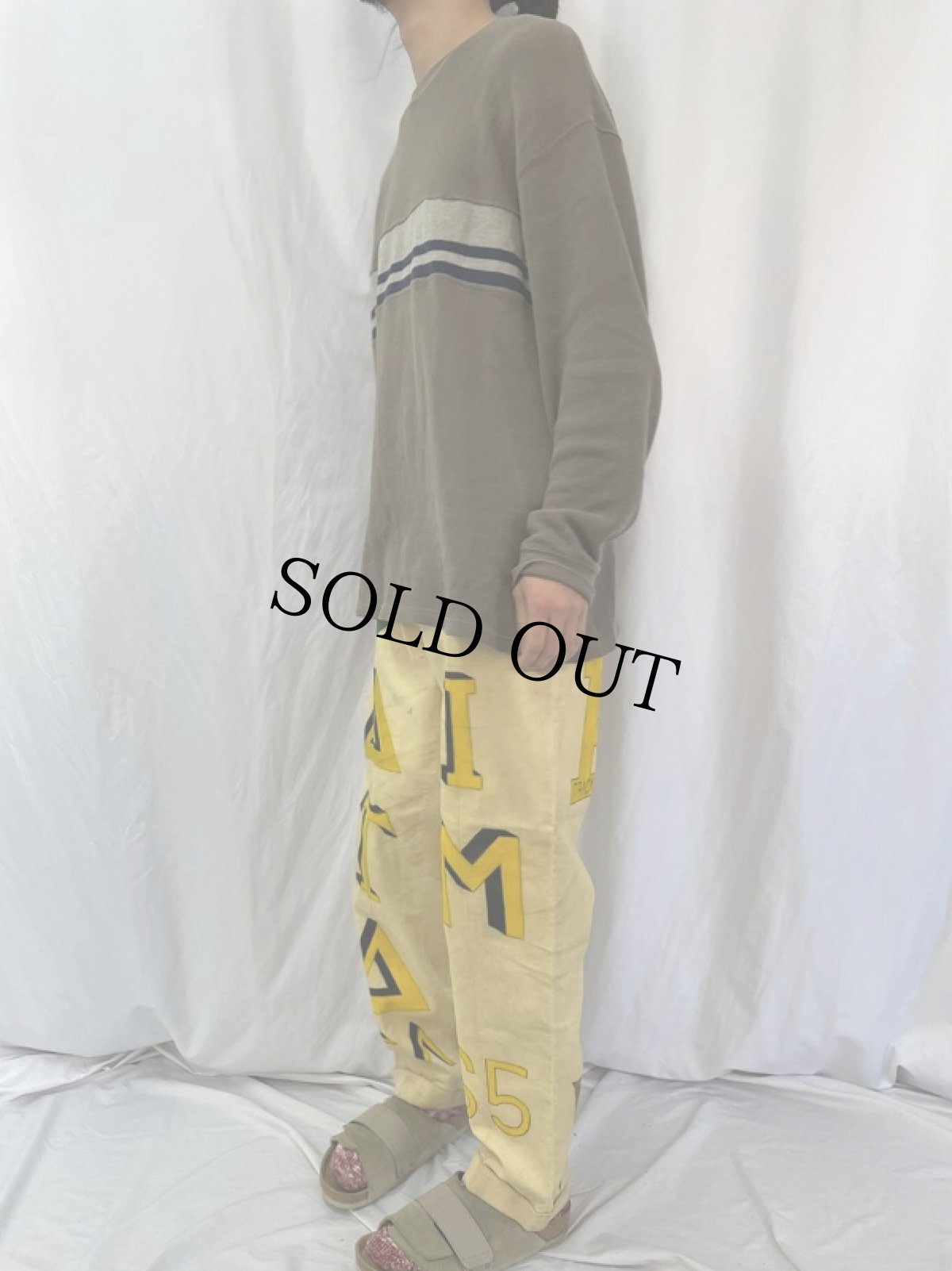 画像4: 60's ハンドペイント メモリアルコーデユロイパンツ W31 (4)