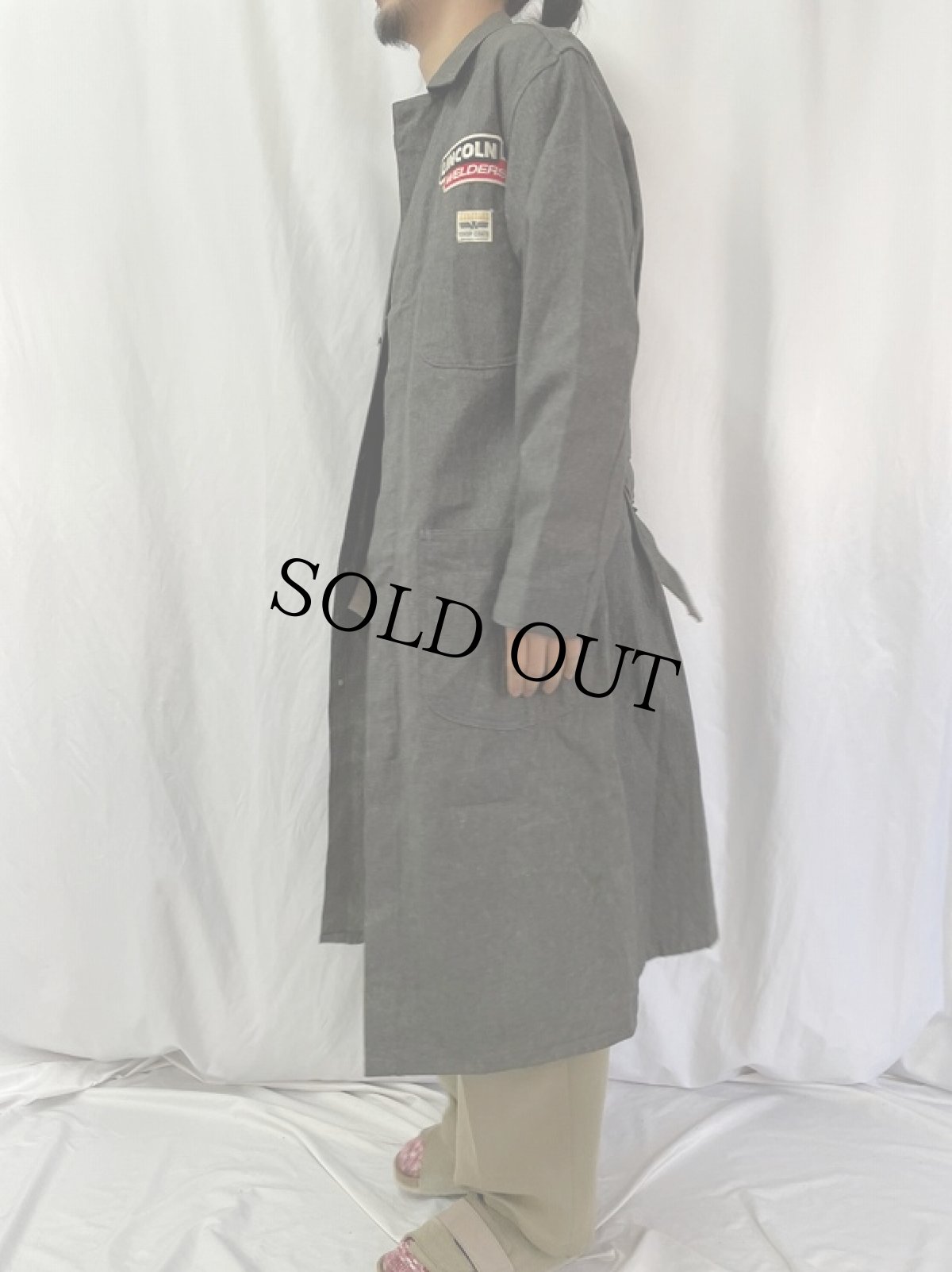 画像3: 50's HERCULES "LINCOLN WELDERS" 黒シャン ショップコート DEADSTOCK (3)