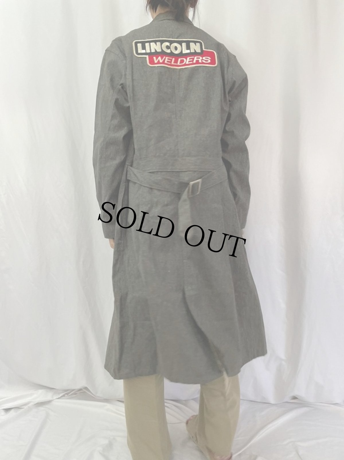 画像4: 50's HERCULES "LINCOLN WELDERS" 黒シャン ショップコート DEADSTOCK (4)