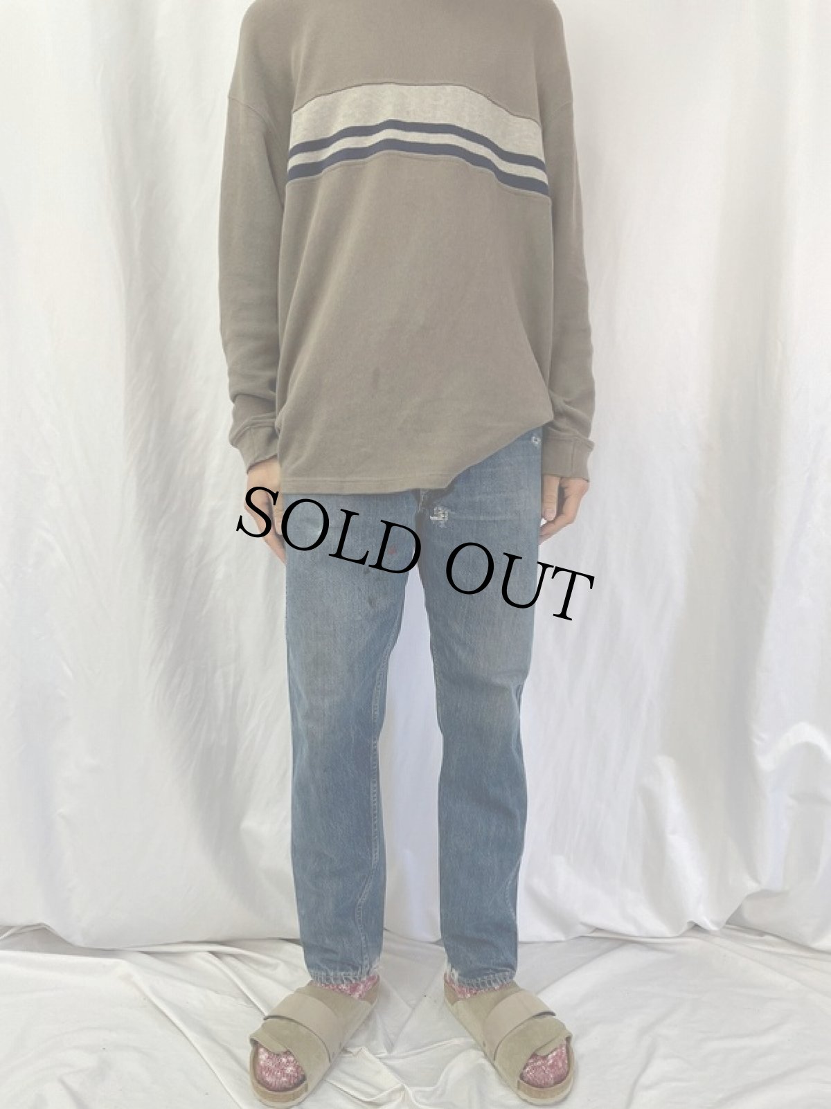 画像2: 70's LEVI'S 606 BIGE オレンジタブ デニムパンツ W34 (2)