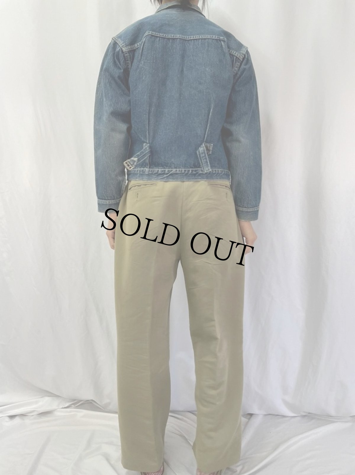 画像4: 40's LEVI'S 506XX "針刺しシンチバック" 1st デニムジャケット (4)