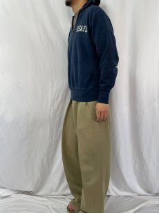 画像3: 70's Champion 単色タグ(最初期) REVERSE WEAVE USA製 "USAFA" 襟付き プリントハーフジップスウェット M (3)