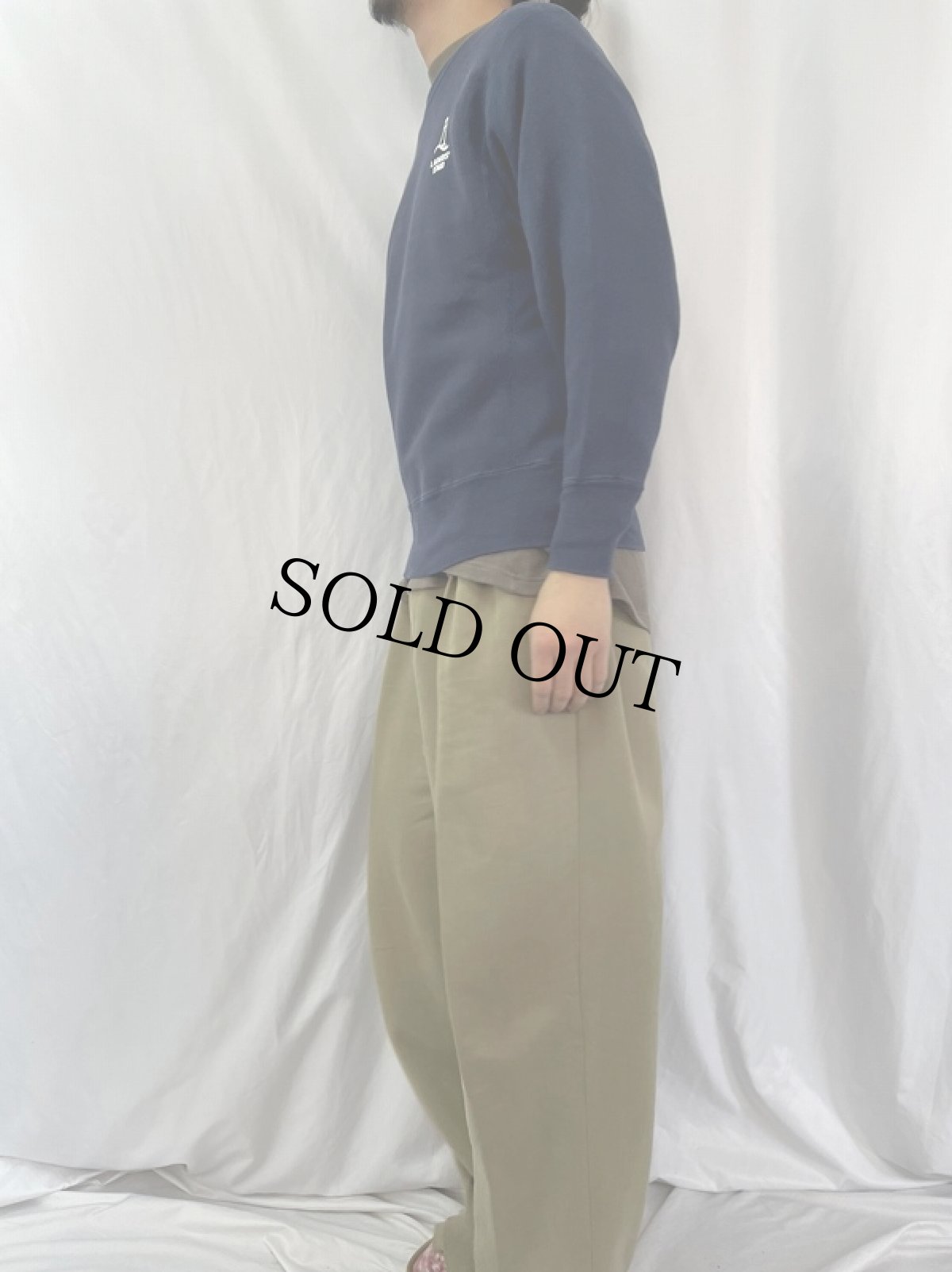 画像3: 70's Champion 青単色タグ REVERSE WEAVE USA製 "LANDS' END" プリントスウェット S (3)