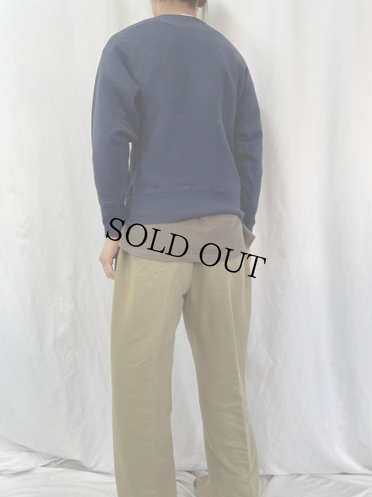 画像4: 70's Champion 青単色タグ REVERSE WEAVE USA製 "LANDS' END" プリントスウェット S (4)