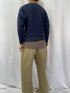 画像4: 70's Champion 青単色タグ REVERSE WEAVE USA製 "LANDS' END" プリントスウェット S (4)