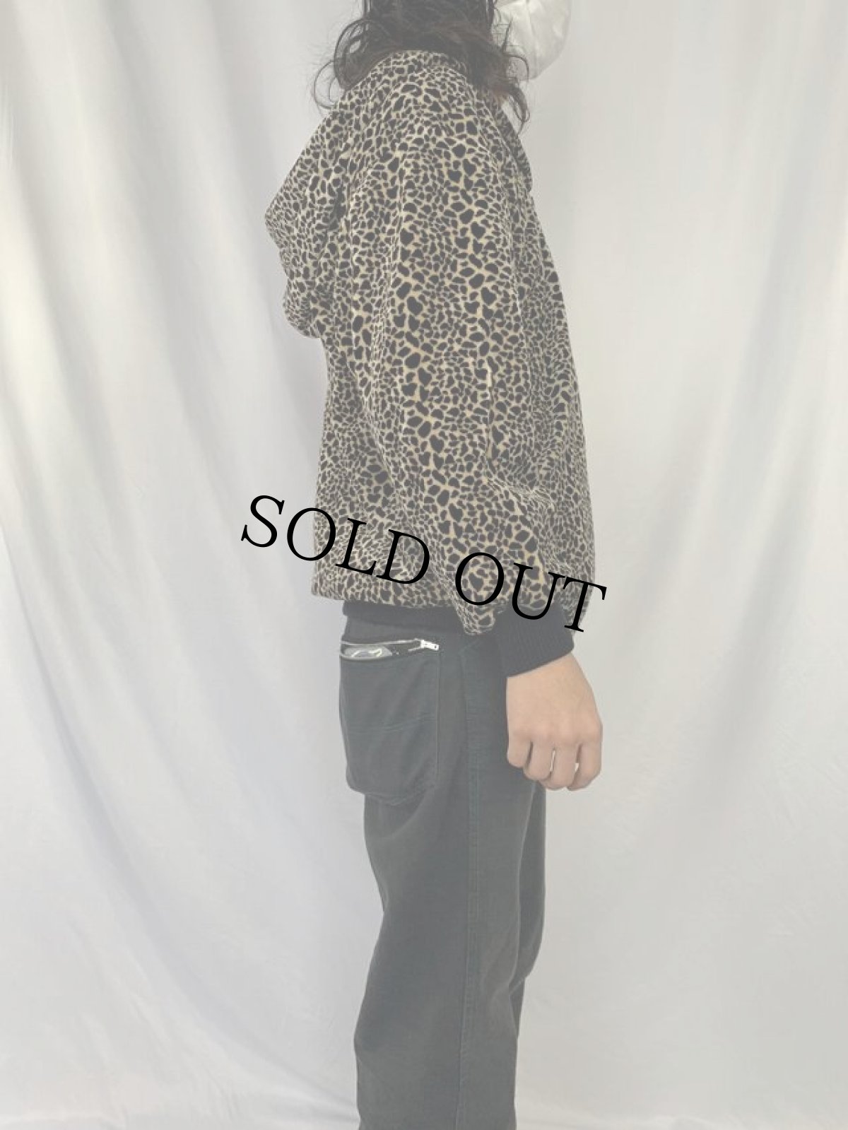 画像3: レオパード柄 中綿ベロアパーカー 42 (3)