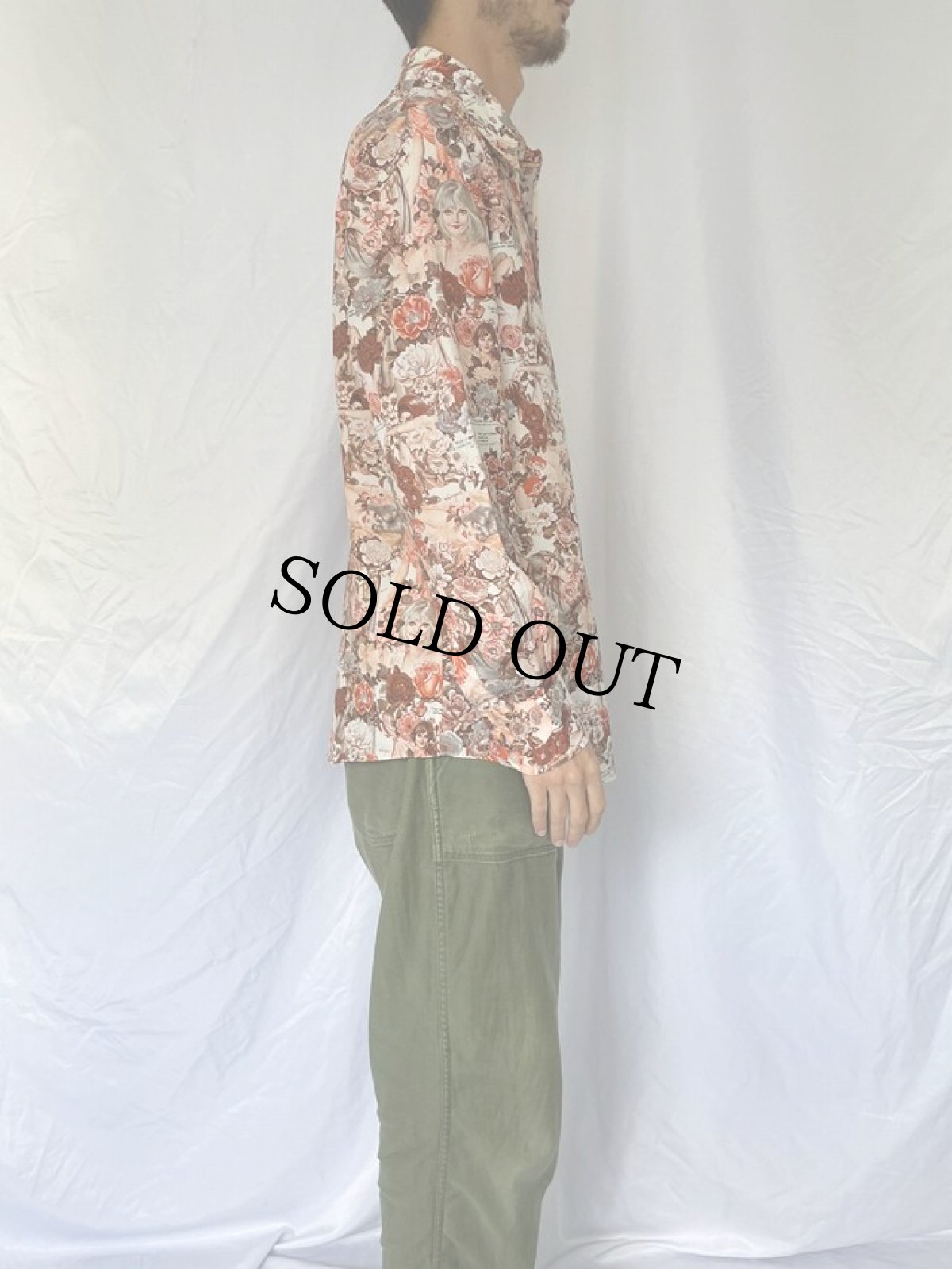 画像3: 70's Chemise Et Cie×PLAYBOY 女性プリント 総柄ポリシャツ (3)