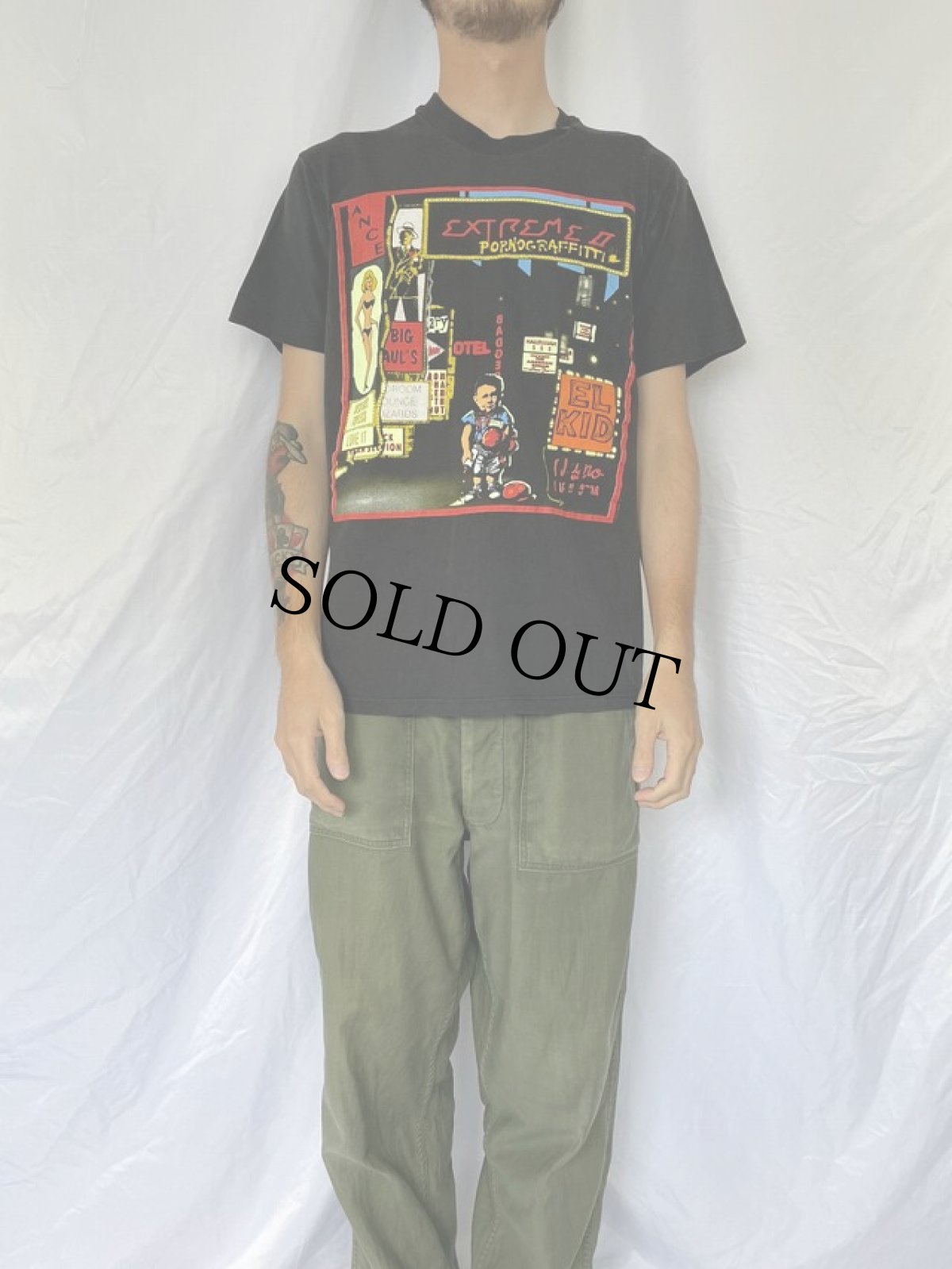 画像3: 90's Extreme "Pornograffitti" ヘヴィメタルバンドTシャツ L (3)