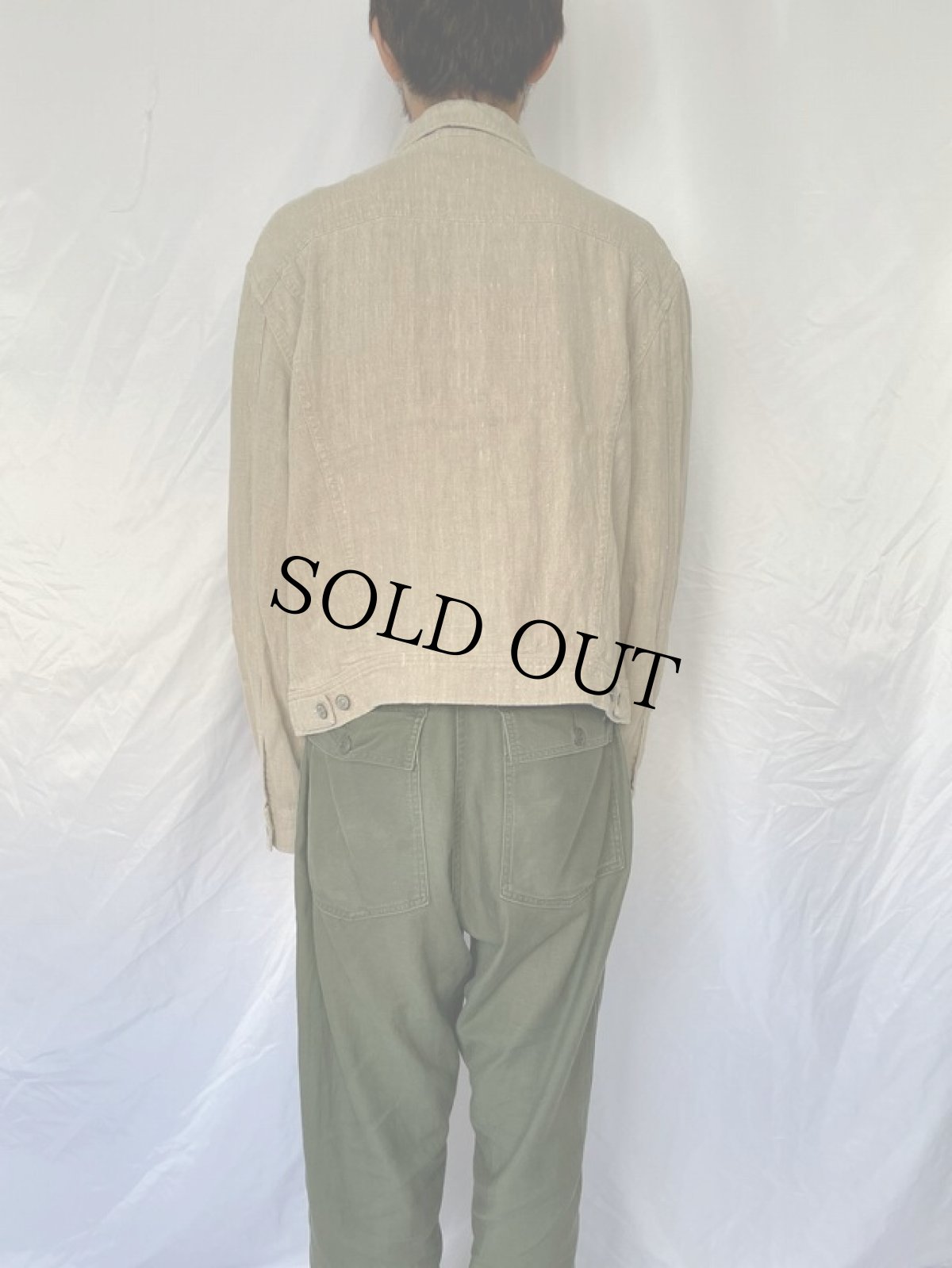 画像4: POLO Ralph Lauren 101-J TYPE リネンジャケット L (4)