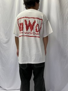 画像5: 90's New World Order プロレス団体 ロゴプリントTシャツ XL (5)