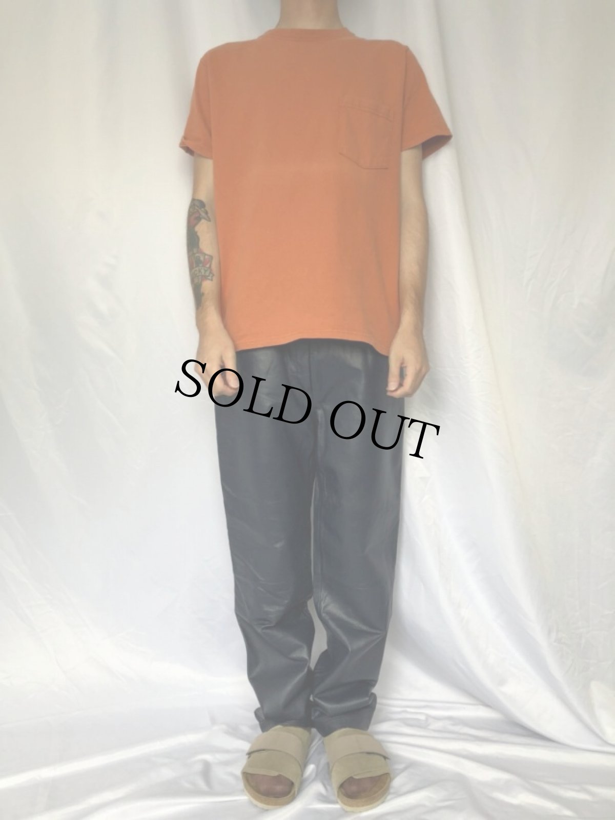 画像2: EURO レザーパンツ NAVY W31 (2)