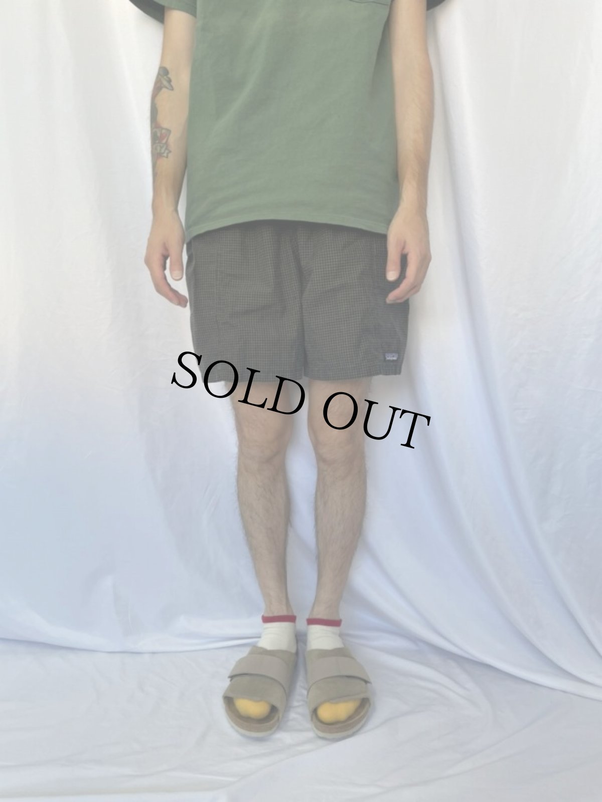 画像2: Patagonia アルパイン柄 リバーショーツ L (2)